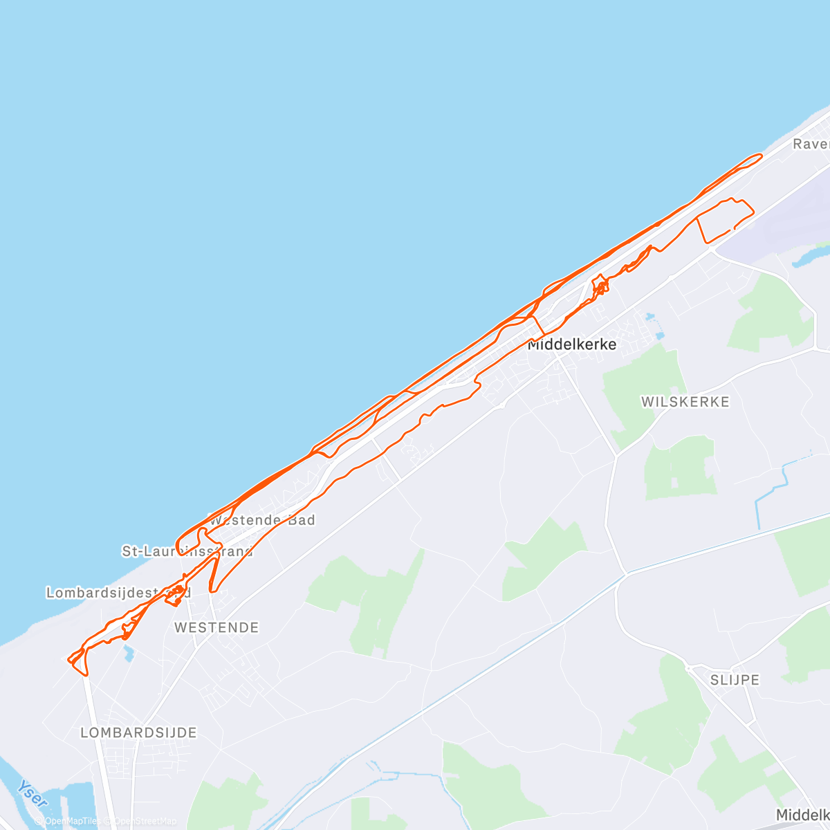 Map of the activity, 24/12/2025 Veel golf/val/wiel-brekers