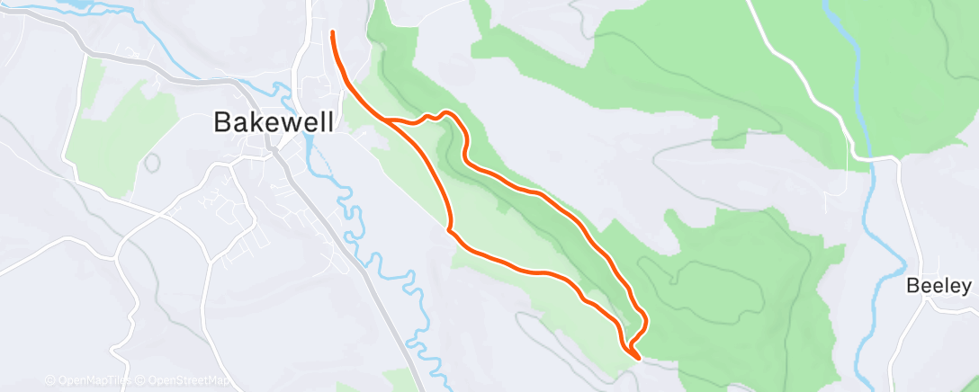 Map of the activity, Morning Trail Run