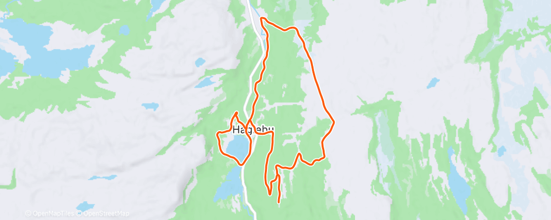 Map of the activity, Lunch Nordic Ski