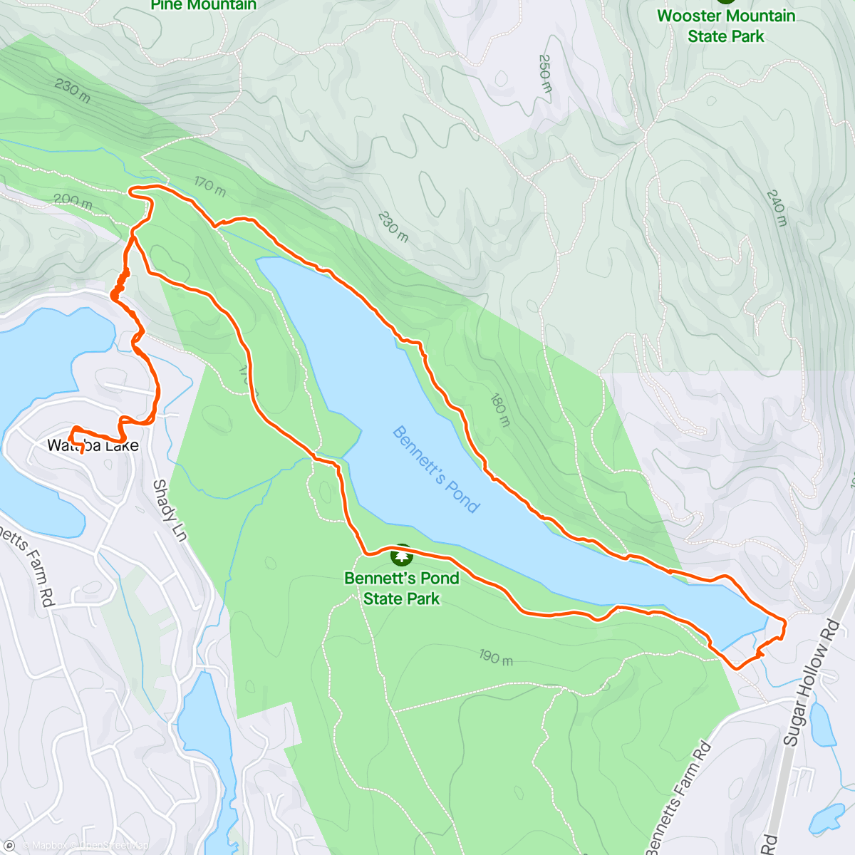 Map of the activity, Earth Day 5K