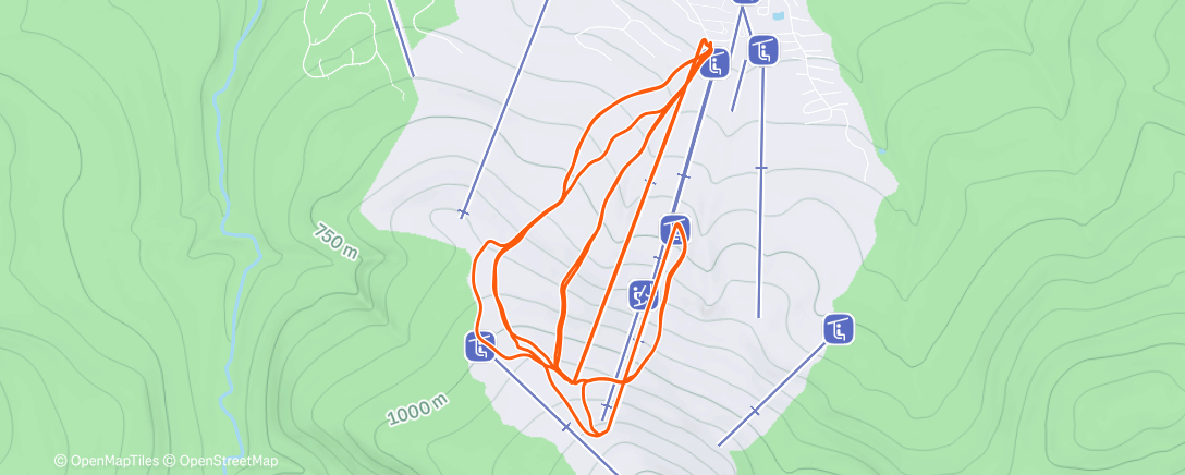 Map of the activity, Lunch Alpine Ski