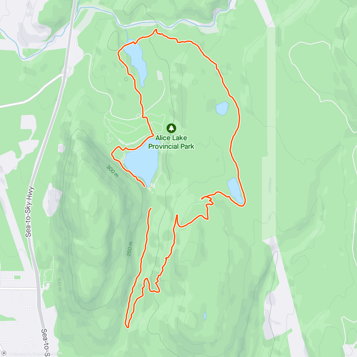 Map of the activity, Run Like A Girl Alice Lake Trail Race