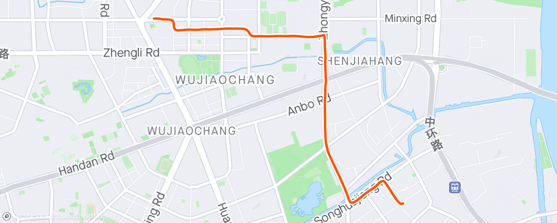 Mappa dell'attività 上班 ride