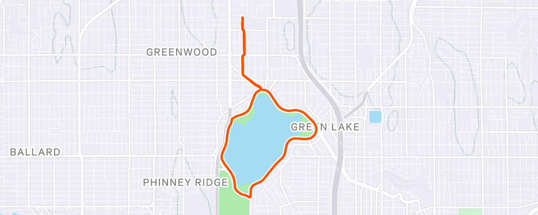 Map of the activity, Evening Run