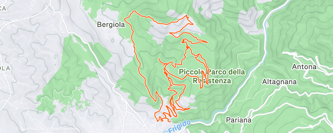 Map of the activity, Mountainbike-Fahrt am Morgen