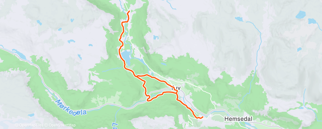Map of the activity, Lunch Nordic Ski