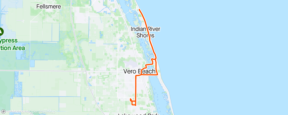 Map of the activity, Next to last in the Sunshine State.