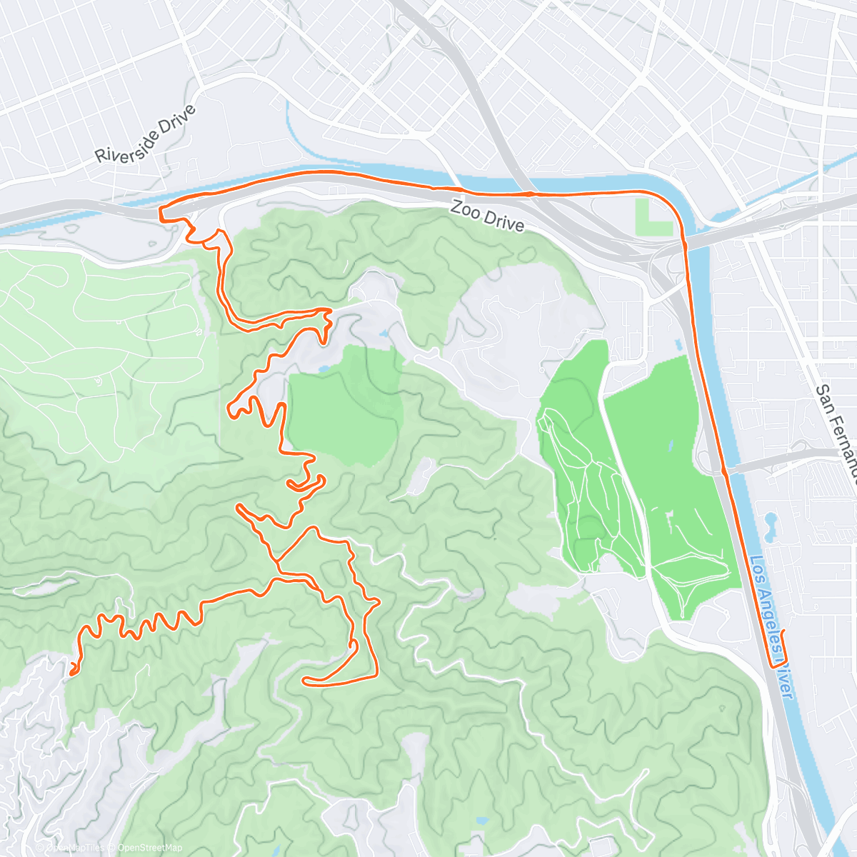 Map of the activity, Morning Trail Run