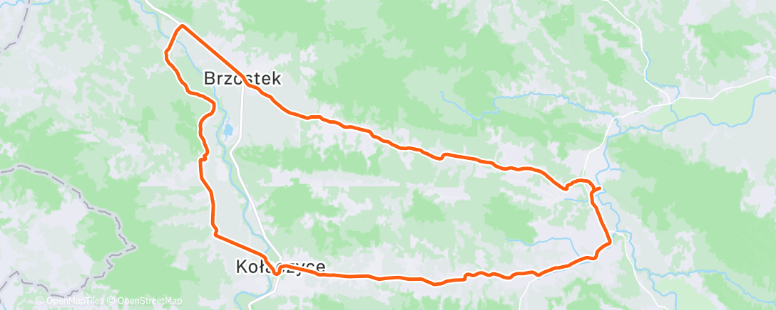 Map of the activity, Afternoon Ride