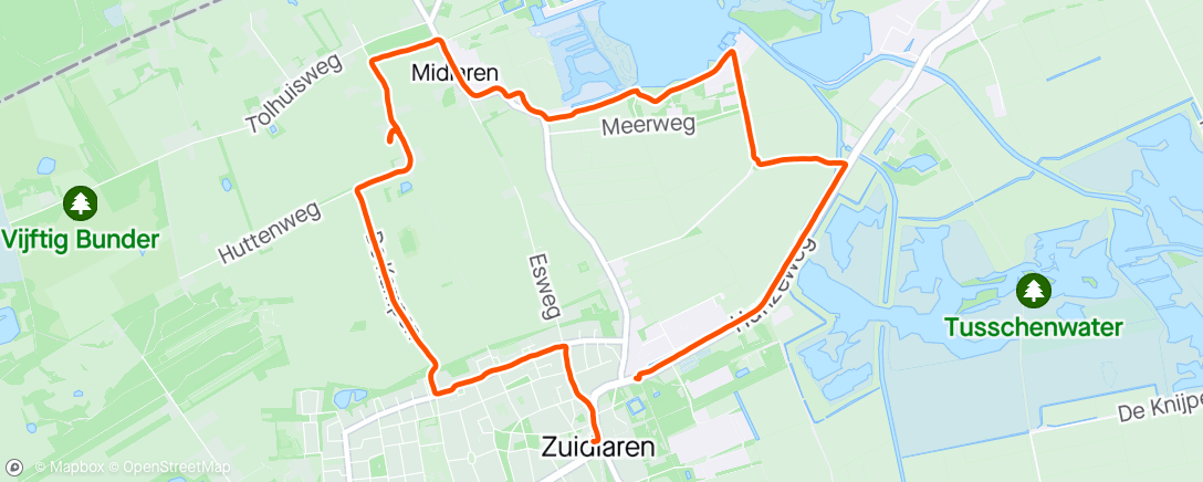 アクティビティ「Rondje Zuidlaren.」の地図