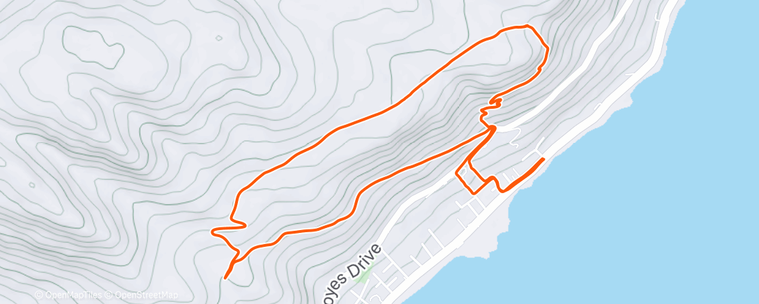 Map of the activity, Afternoon Trail Run