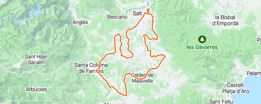 Map of the activity, Dag 6. Girona