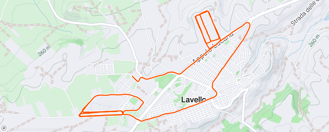 Map of the activity, Corsa mattutina