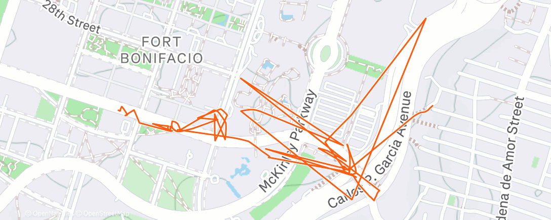 Map of the activity, Morning Run