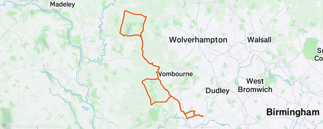 Map of the activity, Lunch Ride