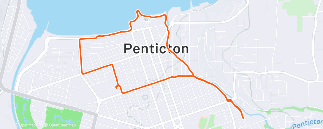 Map of the activity, Lunch Run