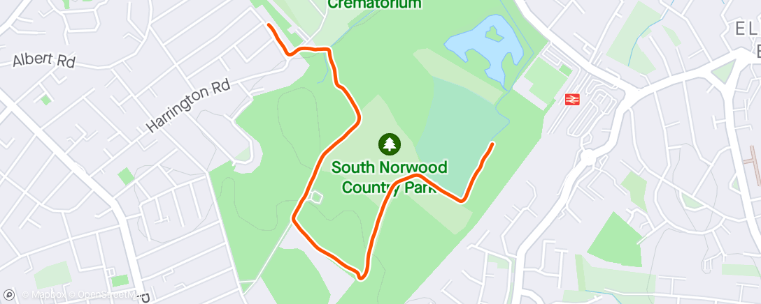 Mapa de la actividad (Evening Trail Run)