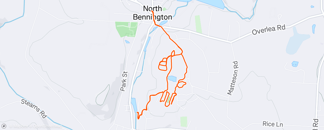Map of the activity, Afternoon Walk