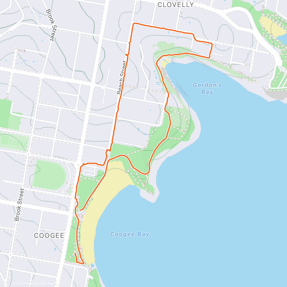 Map of the activity, Walk with Anastasia, Dave and Yana + Simba