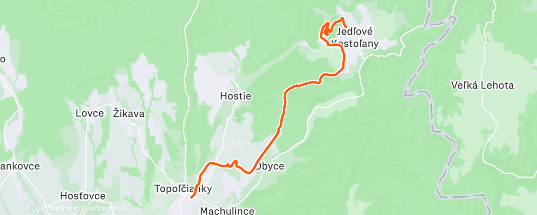 Map of the activity, Morning Hike