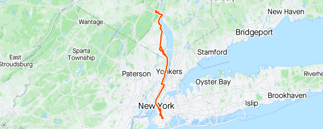 Map of the activity, Morning Bike Ride to 🐻 and first crash of the year, flipped foward at a light trying to stop at right after a decent (Brian braced most of it 🥲)