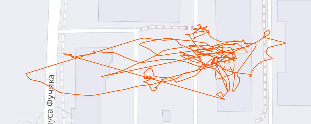 Map of the activity, Вечерний забег