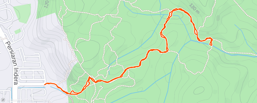 Map of the activity, Lunch Trail Run