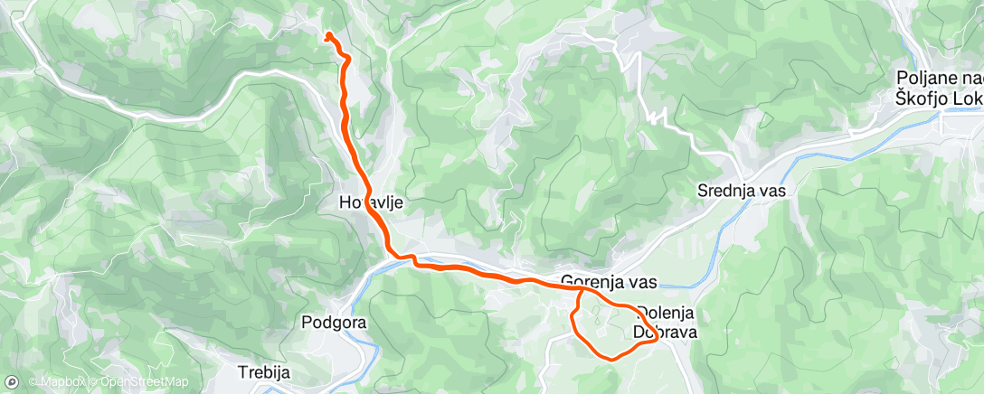 Map of the activity, Lunch Run