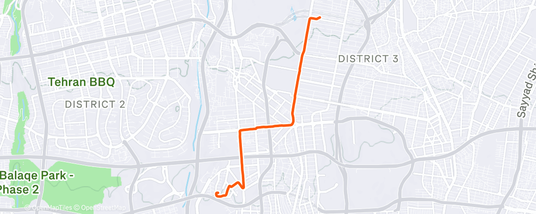 Map of the activity, Morning Ride