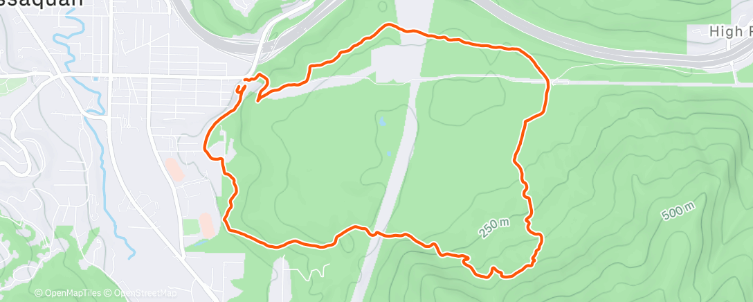 Map of the activity, Afternoon Trail Run