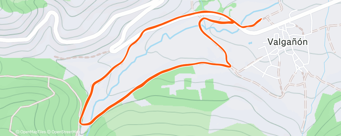 Mapa da atividade, Carrera de montaña a la hora del almuerzo