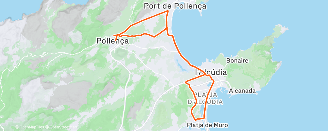 Map of the activity, Morning Ride