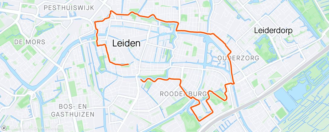 Map of the activity, #leidenmarathon 10k