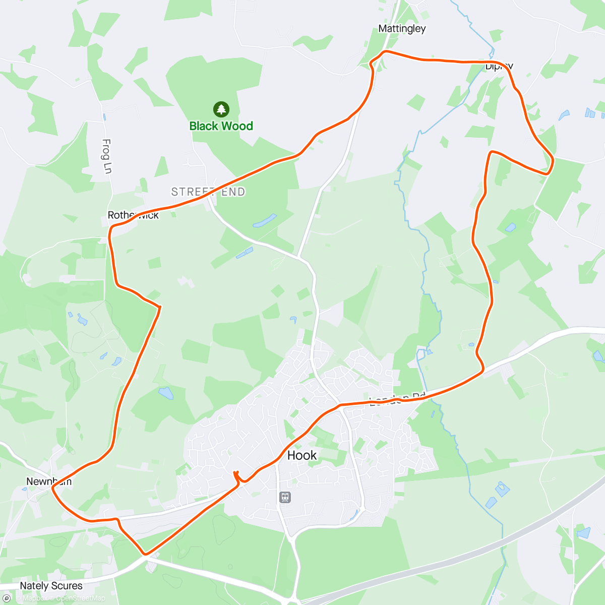 Map of the activity, Tired long run