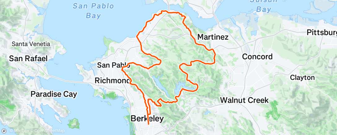 Map of the activity, GPC century workers ride