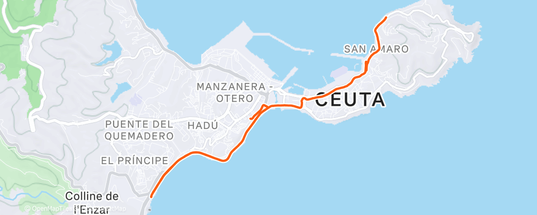 Карта физической активности (Carrera de mañana)