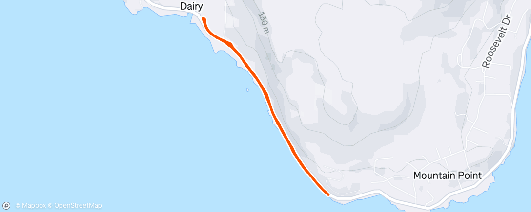 Map of the activity, Afternoon Run