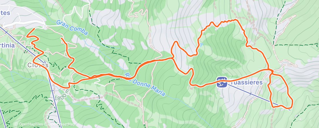 Map of the activity, Morning Walk