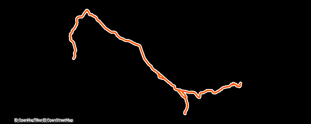 Map of the activity, 1k Kj/hr for JC driver