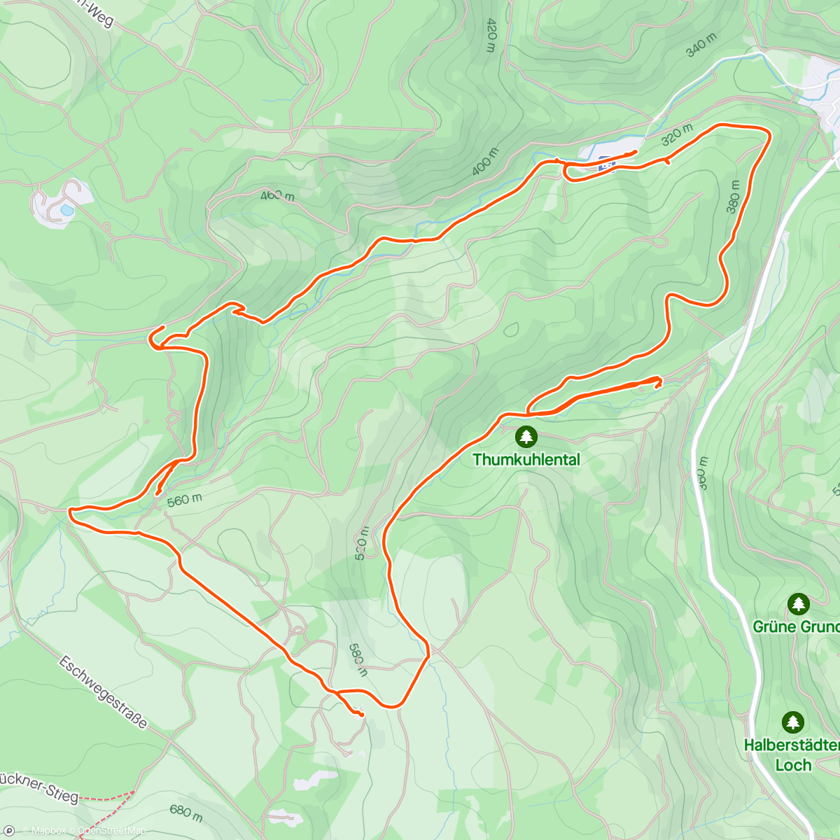 Map of the activity, Wandern am Tag der Arbeit