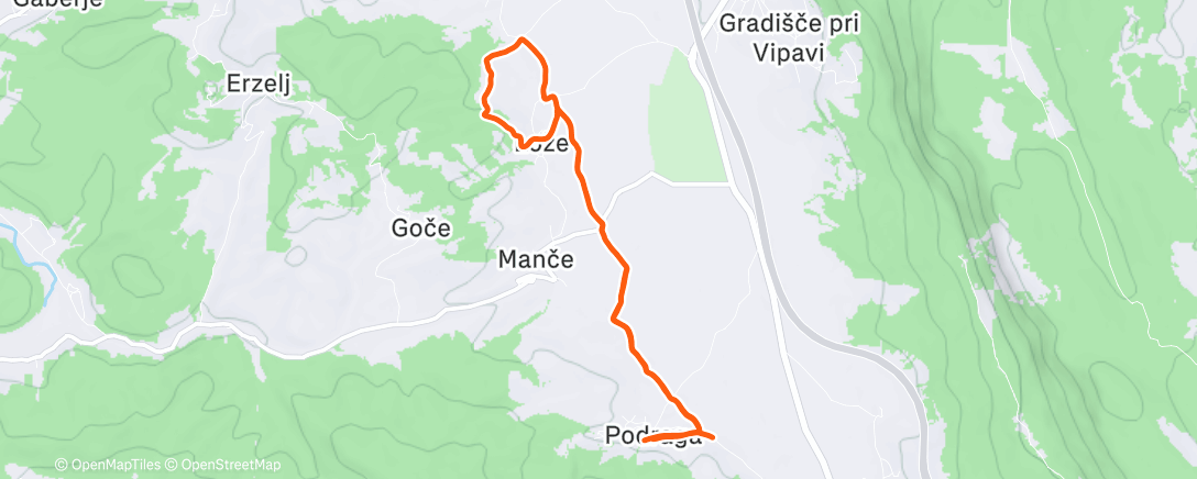 Map of the activity, Morning Run