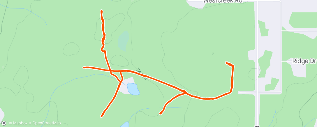 Map of the activity, Short dog ride