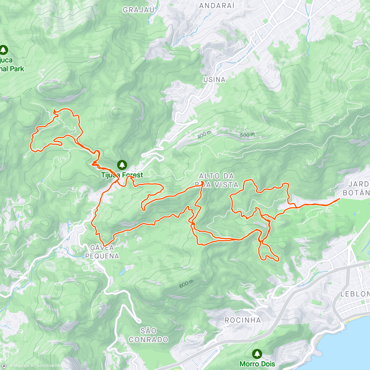 Map of the activity, Último Longão da Temporada