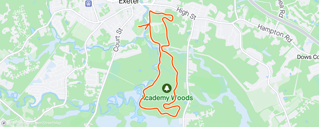 Mapa da atividade, afternoon run