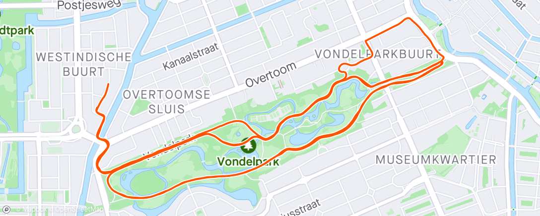 Map of the activity, Morning Run