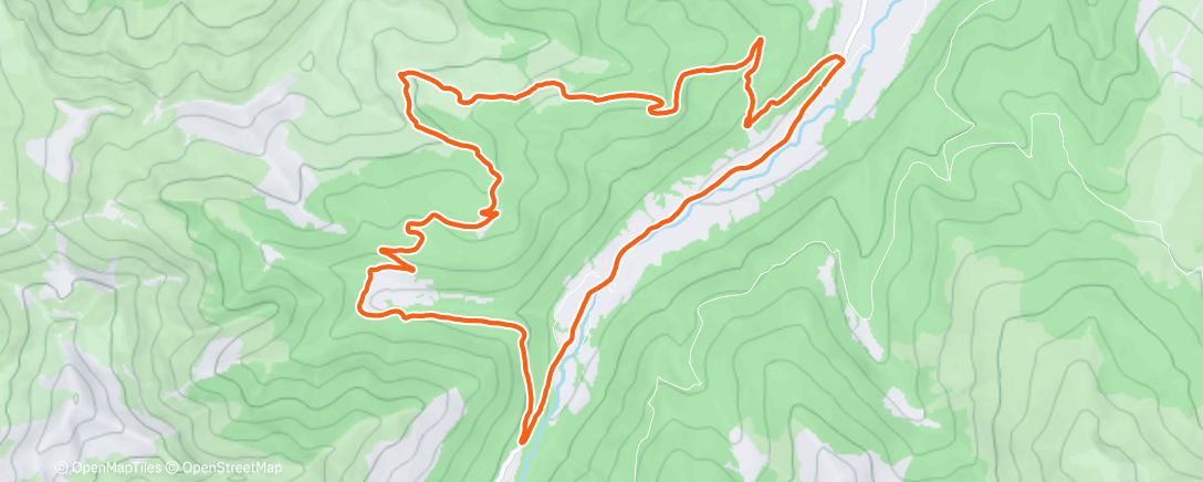 Map of the activity, Afternoon Trail Run