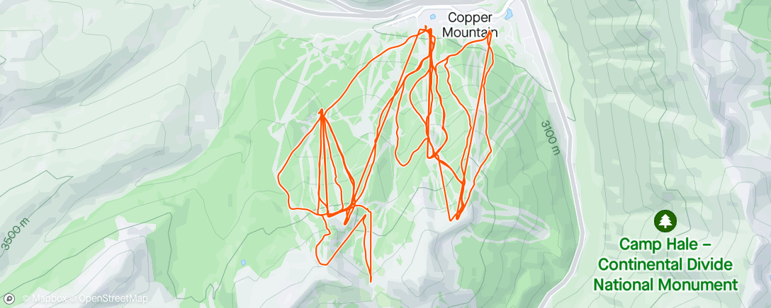 Map of the activity, The Mantra 6 is probably a bit more ski than I can handle…