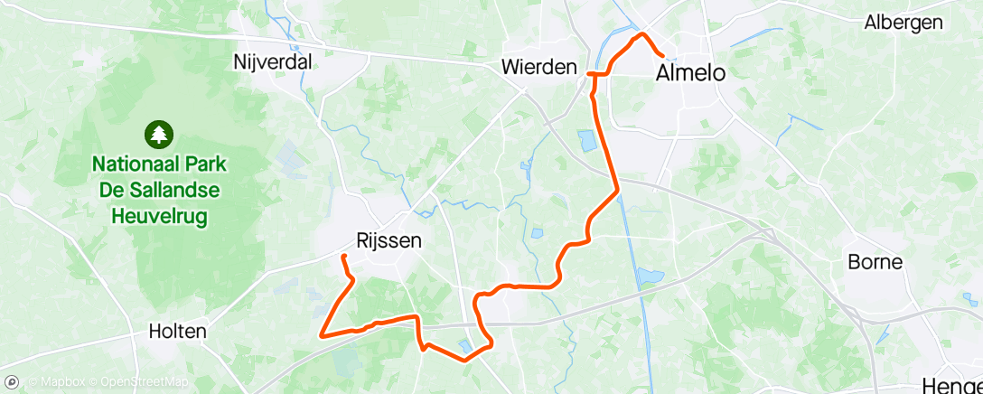 Map of the activity, Almelo  - Rijssen.