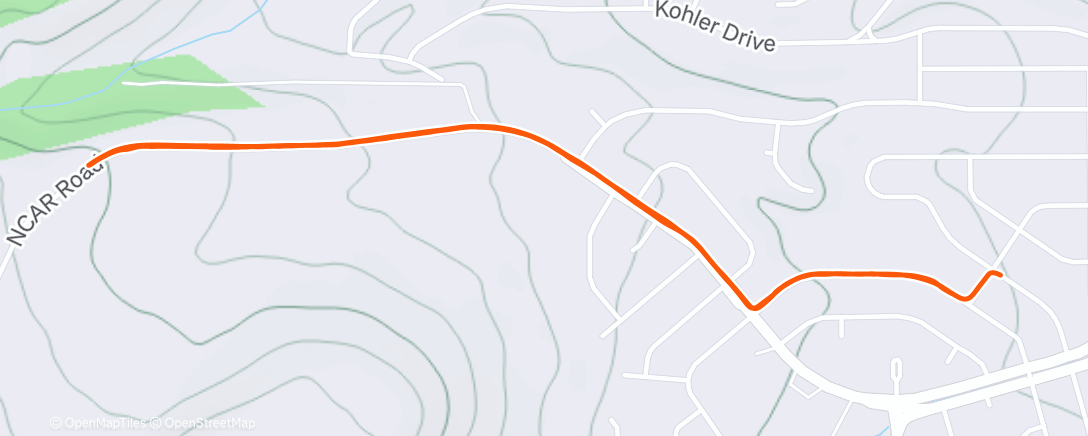 Map of the activity, Stroller run w numb hip