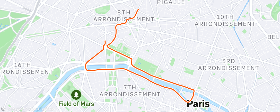 Map of the activity, Paris- Quais de Seine